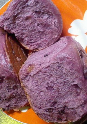 炊飯器de紫芋の甘納豆入りのパン-レシピのメイン写真