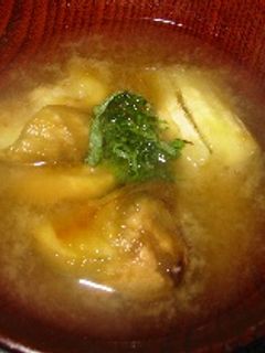 味噌汁の具*熱いけど焼きなす-レシピのメイン写真