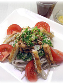 薬膳家レシピ:オクラと納豆のスタミナそば-レシピのメイン写真