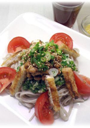 薬膳家レシピ:オクラと納豆のスタミナそば-レシピのメイン写真