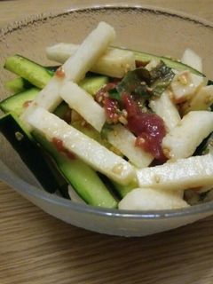 ナガイモトきゅうりの梅和え-レシピのメイン写真