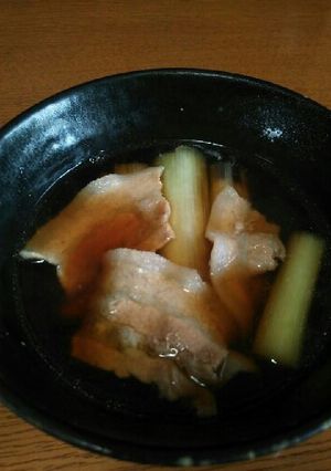 うどんや素麺に❤簡単豚バラネギ温かつけ汁-レシピのメイン写真