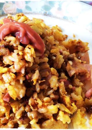 ♡簡単！納豆とイカ塩辛の炒飯♡-レシピのメイン写真