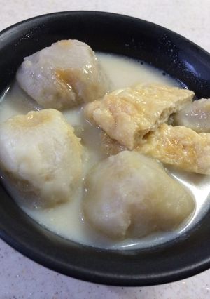 ヘルシー♪里芋と油揚げの豆乳煮-レシピのメイン写真