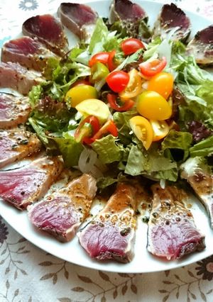魚料理★鰹のたたきで簡単アレンジカルパッチョ-レシピのメイン写真