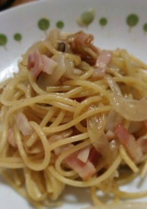 新玉ねぎとエリンギとベーコンの和風パスタ-レシピのメイン写真