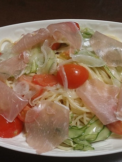 ピエトロドレッシングで簡単冷製パスタ-レシピのメイン写真