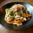 ケチャップソースの焼きうどん♪