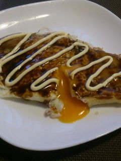 とろっとろ♡半熟卵のイカ焼き-レシピのメイン写真