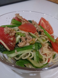 簡単!ツナとトマトのスパサラ-レシピのメイン写真