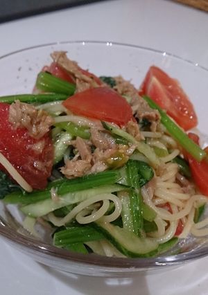 簡単！ツナとトマトのスパサラ-レシピのメイン写真