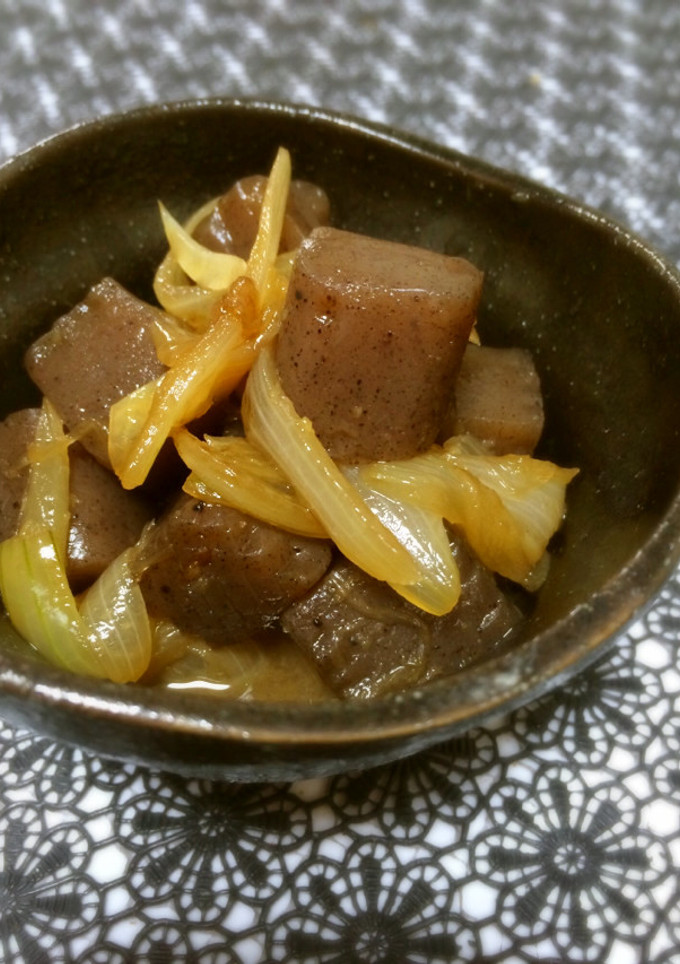【話題入り】蒟蒻と玉ねぎの生姜煮-レシピのメイン写真