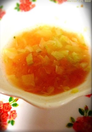 離乳食中期 トマトのスープサラダ-レシピのメイン写真