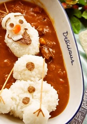 アナと雪の女王のオラフdeデコカレー♪-レシピのメイン写真