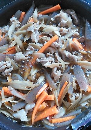 ごぼうと豚肉炒め-レシピのメイン写真