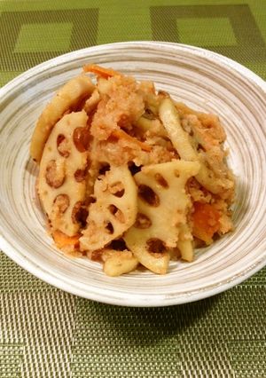 蓮根と人参のおろし明太温サラダ-レシピのメイン写真