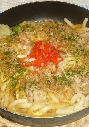 パパのしょうゆ焼きうどん-レシピのメイン写真