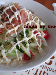 ウチのサラダうどん(今日は明太子)♪-レシピのメイン写真
