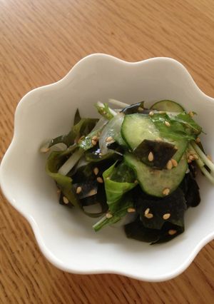 覚え書き★わかめと野菜の酢の物-レシピのメイン写真