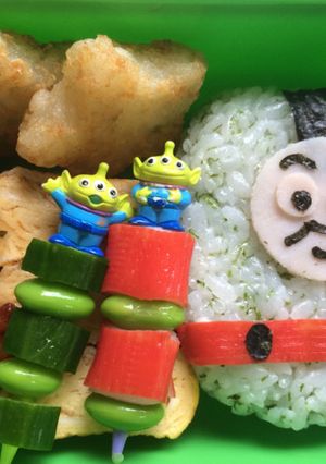 キャラ弁★きかんしゃトーマス・パーシー-レシピのメイン写真