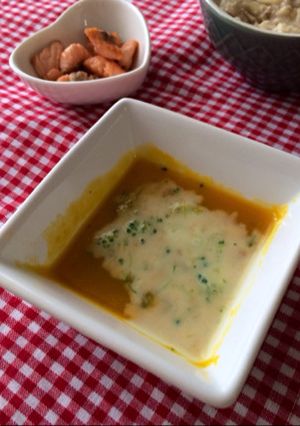 離乳食中期☆南瓜ブロッコリーの豆乳スープ-レシピのメイン写真