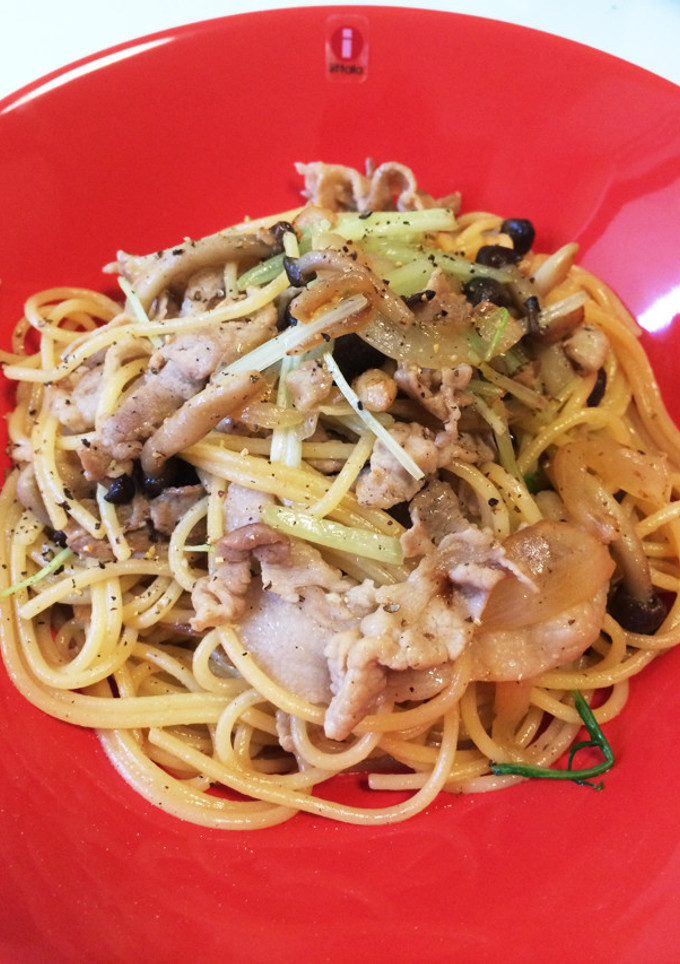 豚肉としめじの和風パスタ-レシピのメイン写真