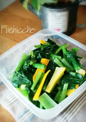 小松菜のにんにく炒め煮-レシピのメイン写真