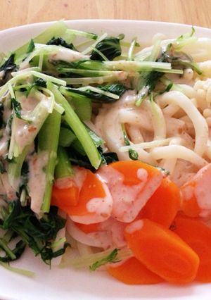野菜たっぷり！冷やし胡麻だれうどん-レシピのメイン写真