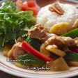 ジャガイモと鶏肉のアジアン風。