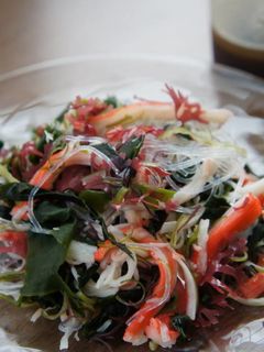 海藻とかに風味かまぼこの春雨サラダ-レシピのメイン写真