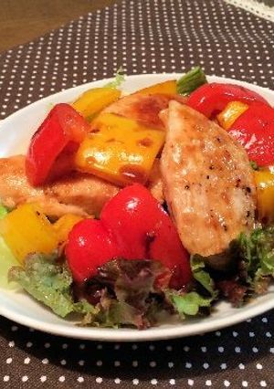 鶏むね肉とパプリカのソテー-レシピのメイン写真