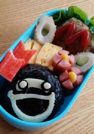 簡単キャラ弁☆黒ウィスパーおにぎり-レシピのメイン写真