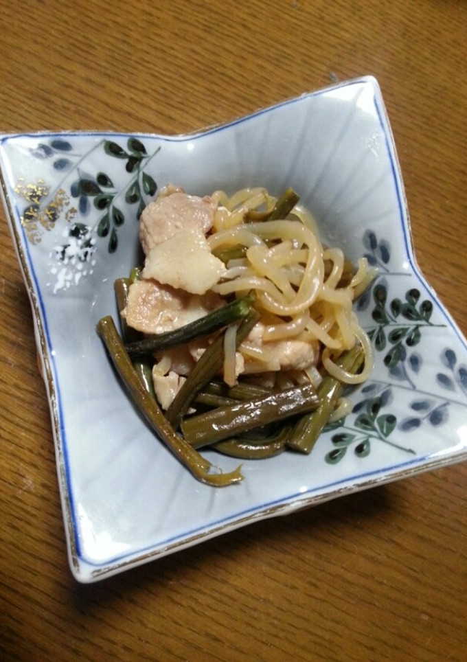 わらびと豚肉の煮物-レシピのメイン写真