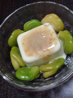 空豆×豆腐のごまドレがけ-レシピのメイン写真
