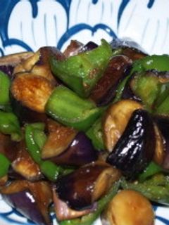 5分で作る茄子とピーマンの醤油炒め-レシピのメイン写真