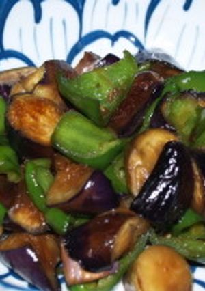 5分で作る茄子とピーマンの醤油炒め-レシピのメイン写真