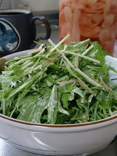 しょうがの甘酢漬けと水菜の和え物-レシピのメイン写真