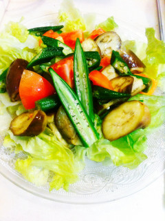 ゴマ香る♪夏野菜温サラダ♪-レシピのメイン写真
