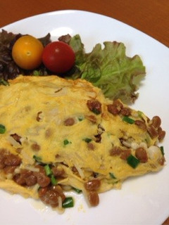 納豆オムレツ-レシピのメイン写真