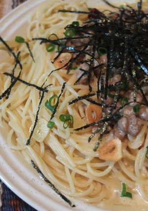たらこと納豆のペペロンチーノ-レシピのメイン写真