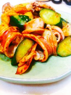 食欲増進♪イカときゅうりのキムチ炒め-レシピのメイン写真