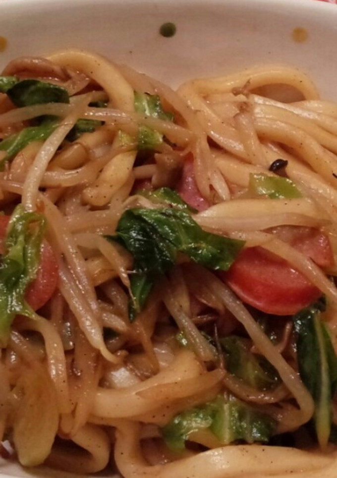 我が家の和風焼きうどん-レシピのメイン写真