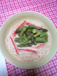 ごまアスパラ冷やしそうめん-レシピのメイン写真