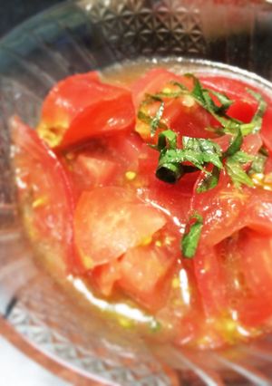 トマトと大葉の甘酢マリネ-レシピのメイン写真