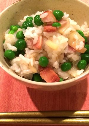 ☆ 簡単新たけのこグリーンピ混ぜご飯-レシピのメイン写真