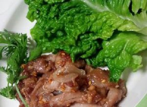 豚肉の味噌炒め～サンチュとともに-レシピのメイン写真