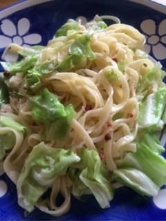 キャベツと帆立貝柱のクリームパスタ-レシピのメイン写真