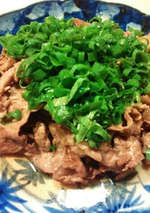 簡単牛肉炒め（ネギとポン酢がけ）-レシピのメイン写真