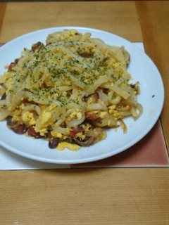 焼きうどんDEカルボナーラ\(^-^)/-レシピのメイン写真