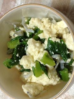 ◎ 豆腐と小松菜とじゃこの和え物-レシピのメイン写真